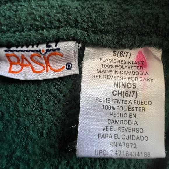 Simply‎ Basic Kids Bath Robe S 6/7 Green Tractor Embroidered Bedtime Lounging - Picture 3 of 10